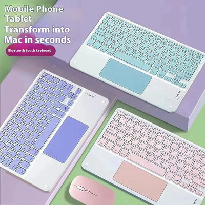 Bluetooth Keyboard With Touch For Mobile Phone Tablet Wireless Rechargeable Sparktech